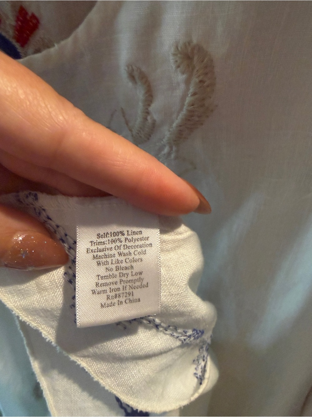 JW Johnny Was Women's Size Medium White Embroidered Tunic Mini Dress Sleeveless - Picture 6 of 6